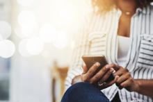 Woman on mobile